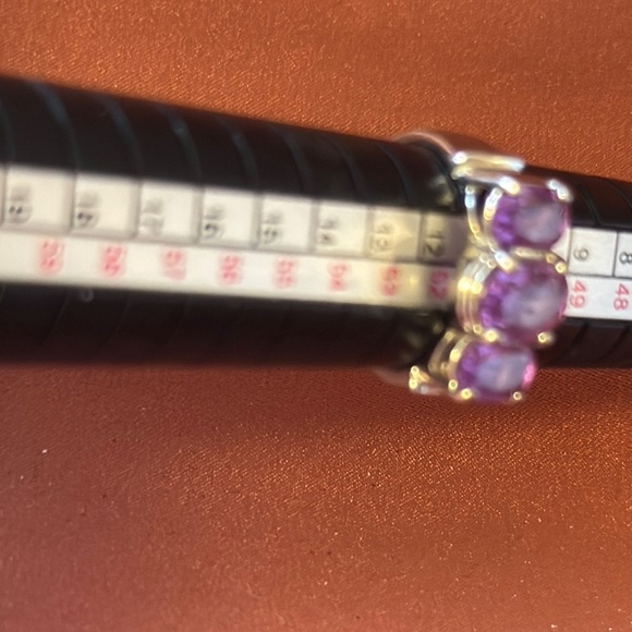 Ring Purple Gemstone Stackable Ring - Picture 5 of 10